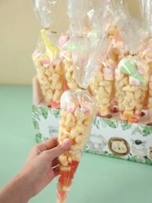 37pcs Farm Animal Theme Paper Confetti Holders & Cone Gift Bags, Wedding Party Decor Paper Confetti Holders, Farm Animal Birthday Holiday Event Party Gift Packaging Supplies Bags, Birthday Gifts, Party Favors, Farm Animal Decorations - Green - View 3