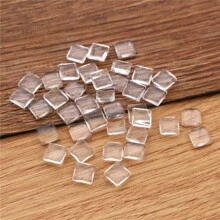 8-30mm Square Transparent Clear Flat Back Glass Cabochon Dome For Blank Bezel Trays Pedant Bracelet DIY Jewelry Making Accessories - Clear - View 3