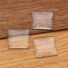8-30mm Square Transparent Clear Flat Back Glass Cabochon Dome For Blank Bezel Trays Pedant Bracelet DIY Jewelry Making Accessories - Clear - View 6