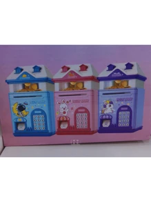 Electronic Piggy Bank With Fingerprint. - Purple - View 2
