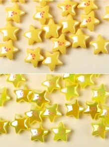 10 cái Ngôi sao năm cánh Diễn đạt Acrylic Hạt Spacer Hạt Đối với Làm đồ trang sức Vòng tay Dây chuyền DIY Phụ kiện - Màu vàng - Xem 1