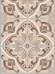 D. Lima Quadros Papel de parede adesivo vinil Azulejo 304 RETRÔ marrom rolo 150x50cm para Cozinha Copa Area Gourmet - Marrom - Visão 2