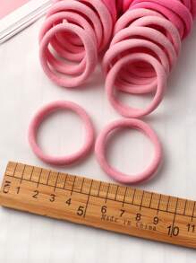 50入組女性高彈力髮圈 - 彩色 - 查看 3