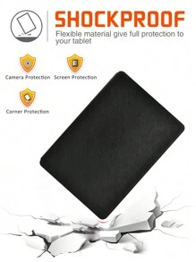 Case Compatible With Lenovo Tab M10 10.1 inch - Black PU Leather Tablet Shockproof Stand Protective Shell Case Cover - Lenovo Tab M10 10.1 inch - View 2