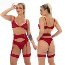 Women Sexy Lingerie - 紅色 - 查看 1