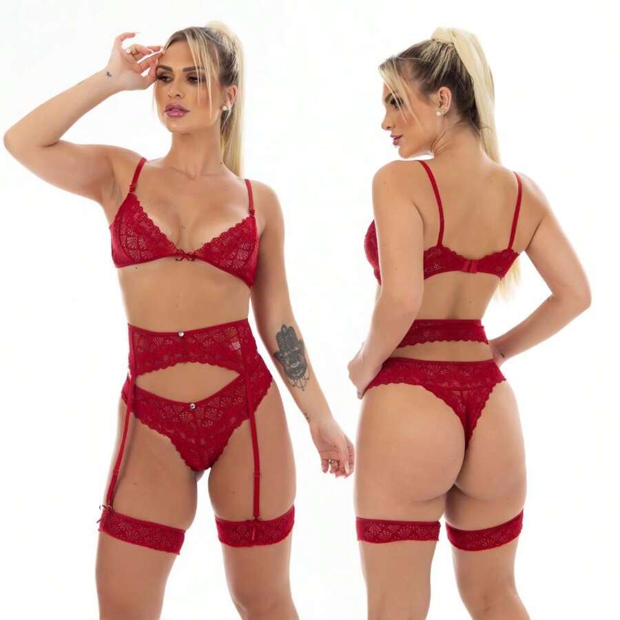 Women Sexy Lingerie - 紅色 - 查看 1