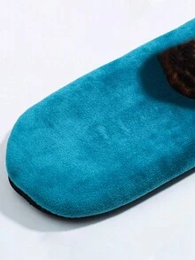 2pairs/Pack Women's Random Color Leopard Print Patchwork Thickened Double-Layered Thermal Lined Floor Socks, Anti-Slip And Keep Warm - Multicolor - View 6