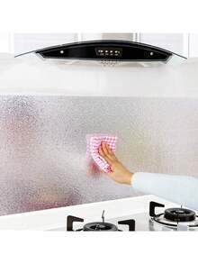 Pegatinas Impermeables Para Cocina Para Gabinetes, Rollo De Papel Tapiz Auténtico De Respaldo Para Pared De Cocina A Prueba De Aceite, Estante Autoadhesivo Para Cajón De Estufa Resistente Al Calor - Beis - Ver 2
