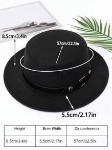 1 chiếc thắt lưng nữ trang trí mũ thời trang cho bữa tiệc - màu đen - Xem 7