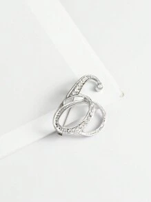 1件男女皆可穿戴的字母設計brooch,獨特裝飾服飾,適合日常穿著 - 銀色 - 查看 14