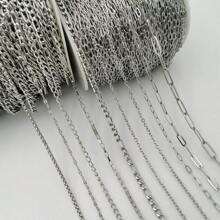 304不銹鋼扁線o形鏈鈦鋼鏈,適用於diy項鍊、手鍊、眼鏡掛鏈、珠寶首飾製作