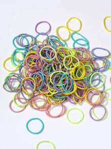 200 件装女童简约实用便携式发带，适合返校季的时尚发饰 - 彩色 - 查看 3