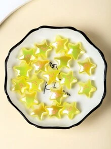 10 cái Ngôi sao năm cánh Diễn đạt Acrylic Hạt Spacer Hạt Đối với Làm đồ trang sức Vòng tay Dây chuyền DIY Phụ kiện - Màu vàng - Xem 10