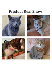 寵物反光項圈帶鈴鐺,適合狗和貓 - 彩色 - 查看 4