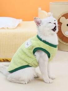 1 Pieza Ropa Para Mascotas Para Gatos, Diseño Exquisito, Cómodo De Llevar, Adecuado Para Gatos, Verde - Verde - Ver 9