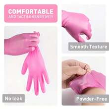 Pink Gloves For Kitchen, Home Cleaning, Dishwashing, Latex Coating With Pvc Lining - Pink - View 8