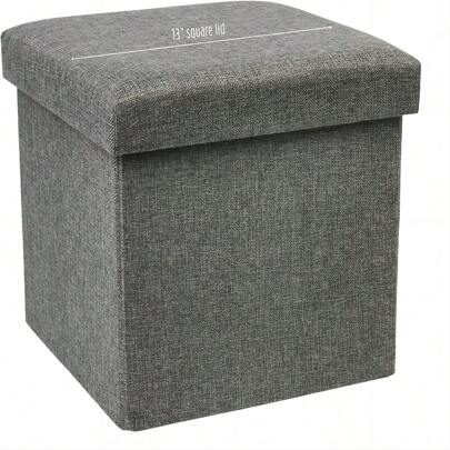 Cajón De Almacenamiento En Forma De Cubo - Material De Tela No Tejida - Elegante Y Resistente - Taburete Para Guardar Cosas Del Hogar - Color Gris