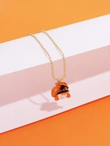 Süße Und Lustige Halloween-kürbis-mädchen-anhänger-schlüsselbein-kettenhalskette Für Frauen, Urlaubsparty-zubehör