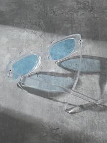 1 stuk Unisex modieuze Y2k strand zomer vierkante modebril, geschikt voor dagelijks gebruik en fotografie. Casual zonnebrillen, accessoires, strandaccessoires, brillen voor zomer strandvakantie, buiten, reizen.