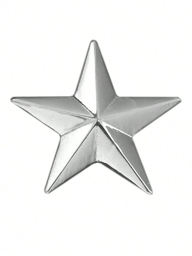 1pc Fashionable Men's Shirt With Star Stud Collar