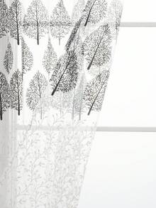 1pc Printed Ivy Leaves Decoration Curtain, Suitable For Balcony And Entrance - White - View 4