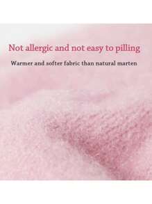 1 Par Guantes Para Niños Con Cubierta De Solapa De Conejo Rosa Y Sin Dedos Para Protección Y Calor, Adecuados Para Viajes Al Aire Libre Y Uso Diario