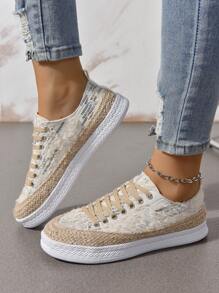 Stylish & Versatile Sneakers For Sports & Commute - Beige - View 3