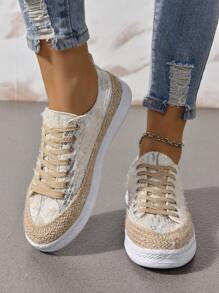 Stylish & Versatile Sneakers For Sports & Commute - Beige - View 4