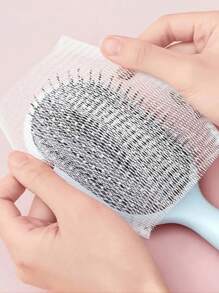 100/50pcs Air Cushion Comb, Hair Cleaning Net, Suitable For Daily Home Use ,Hair Styling Tools Hair Accessories - White - View 3
