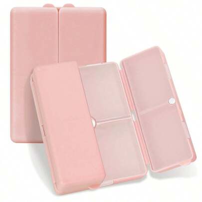 1 pieza 10cm rosado diariamente pastilla Organizador , 7 compartimentos viaje portátil Pastillero Caja para Monedero con bolsillo a , Aceite , con