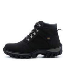 Bota Botinha Adventure Trilha Coturno Cano Tornozelo Village Mais Relógio 100% Sintético - Preto - Visão 3