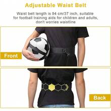 1pc Soccer/Volleyball Training Equipment Aid, Solo Soccer Trainer, Football Accessories With Adjustable Waist Belt, Perfect Soccer/Volleyball Gift - Yellow - View 5