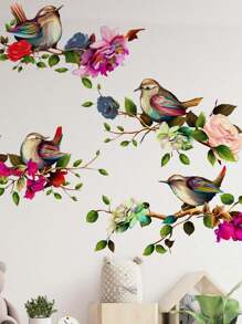 家居臥室餐廳裝飾花鳥牆貼 - 彩色 - 查看 2