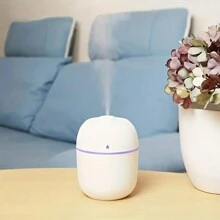 1入組可愛的冷霧加濕器,附帶led燈,精油擴香和植物淨化功能,適用於房間,汽車,教室,臥室,辦公室。適用於萬聖節、聖誕節、情人節或返校用品的絕佳禮物。 - 白色 - 查看 6