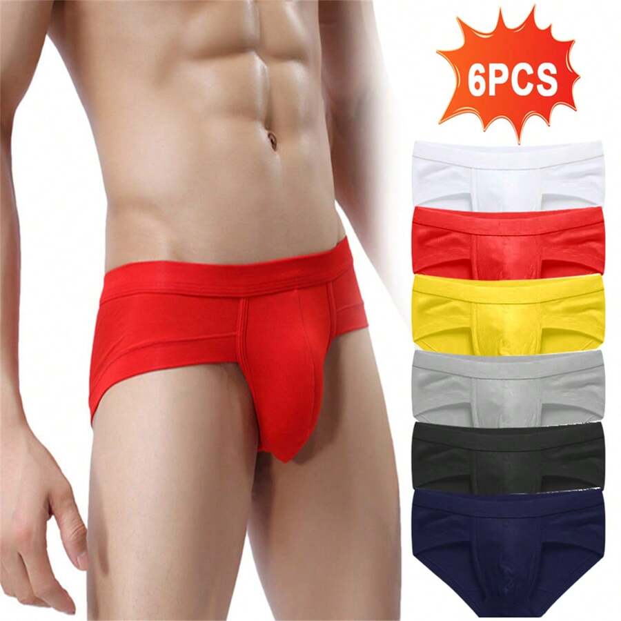 6 Pieces Men's Sports Thong, Training Thongs, Male Underwear, Athletic Supporter, Sexy Thongs