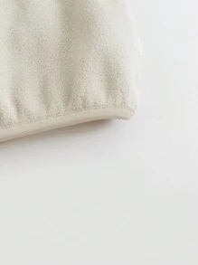 MARC&JANIE 小女孩時尚舒適防靜電加厚絨圓領運動衫,秋季 - 杏色 - 查看 10