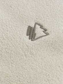 MARC&JANIE 小女孩時尚舒適防靜電加厚絨圓領運動衫,秋季 - 杏色 - 查看 8