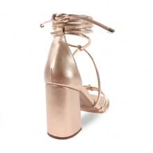 Women Heeled Sandals - 乾枯玫瑰色 - 查看 6