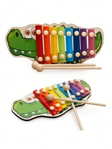 1 件套鱷魚木琴兒童益智音樂玩具,帶手敲設計 - 彩色 - 查看 3