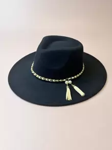 1 Dây Chuyền Nữ Trang Trí Mũ Fedora Thời Trang Có Thể Điều Chỉnh Cho Ngoài Trời - Màu be - Xem 11