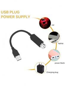 Stonego 1 件浪漫 Led 星空夜燈 5v Usb 供電銀河星星投影儀燈適用於汽車屋頂房間天花板裝飾即插即用 - 紅色 - 查看 7
