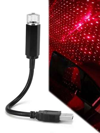 Stonego 1 Pieza Luz Nocturna Romántica Led Proyector De Estrellas De Galaxias Alimentada Por Usb De 5v Para Techo De Automóvil, Habitación Y Decoración De Techo Con Plug And Play