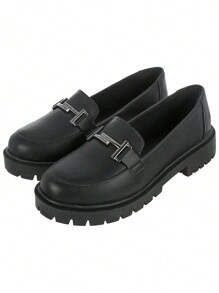 KIT 2 Pairs Women's Tractor Moccasin Shoes CM Calçados Enfeita - màu đen - Xem 3