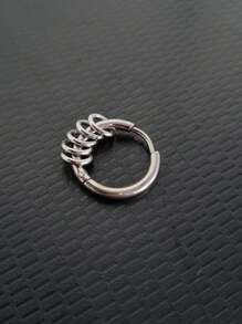 Men's Earrings - Silver - View 1