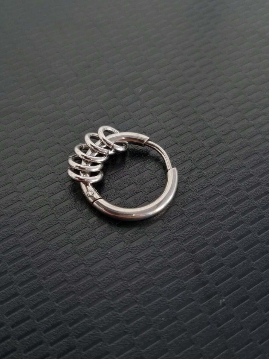 Men's Earrings - Silver - View 1