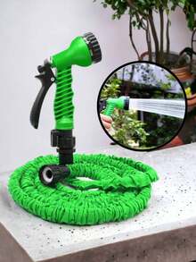GIRL 22.5 Hose For The Garden, Expandable Retractable With Water Spray Gun - 綠色 - 查看 2