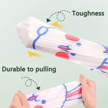 15 个/卷加厚坚固塑料袋，印有卡通兔子图案，便携式拉绳设计，家用垃圾桶内衬，经济实惠的包装，适用于宿舍、厨房和学生，大尺寸、厨房、浴室、家庭、家居用品供应商 - 開心兔 - 查看 2