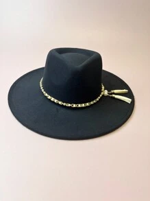 1 Dây Chuyền Nữ Trang Trí Mũ Fedora Thời Trang Có Thể Điều Chỉnh Cho Ngoài Trời - Màu be - Xem 10