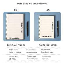 1 Pieza Cuaderno Espiral Portátil Grueso Con 80 Hojas - transparente - Ver 3