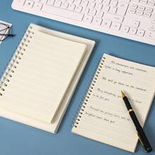 1 Pieza Cuaderno Espiral Portátil Grueso Con 80 Hojas - transparente - Ver 2